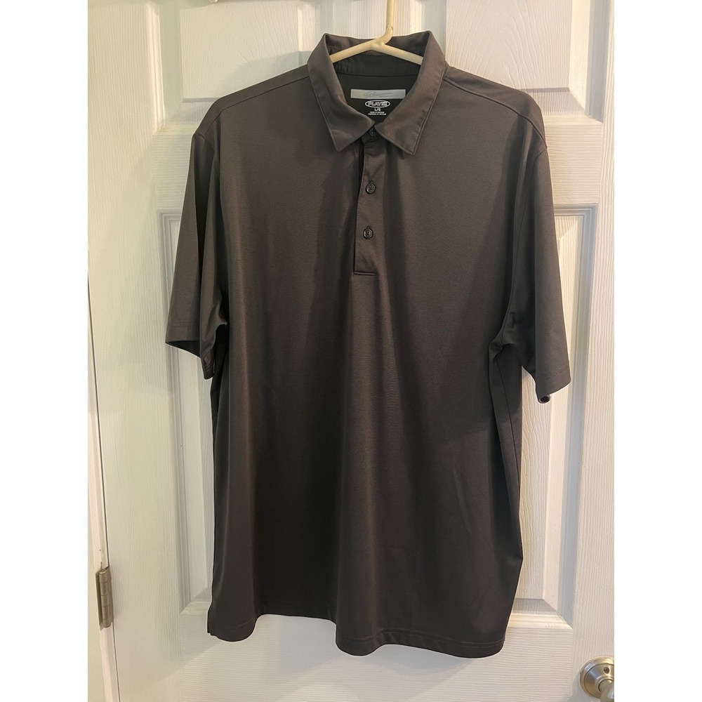 Greg Norman Performance Polo Play Dry Men's Gray Golf Polo Shirt Size LG